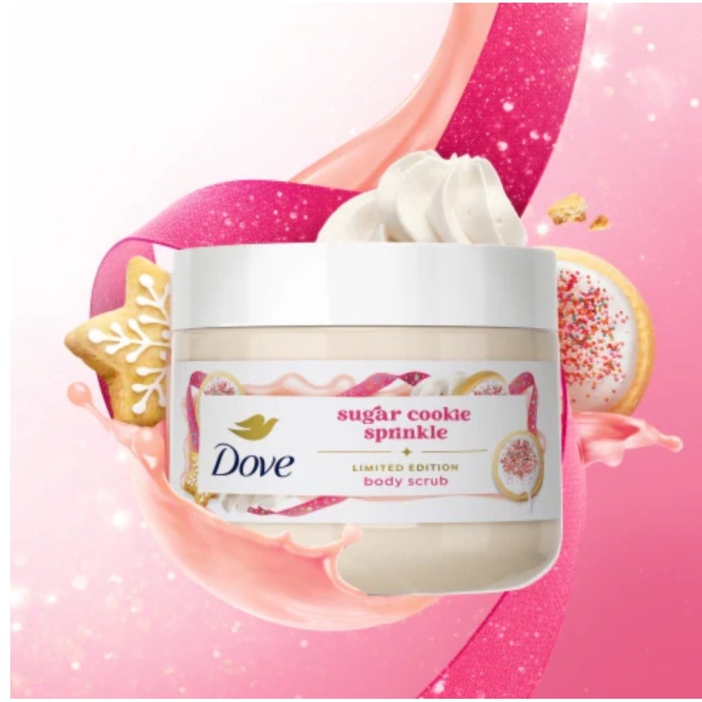 Dove Limited Edition Sugar Cookie Sprinkle Moisturizing Body Scrub 15 Oz - Picture 2 of 4